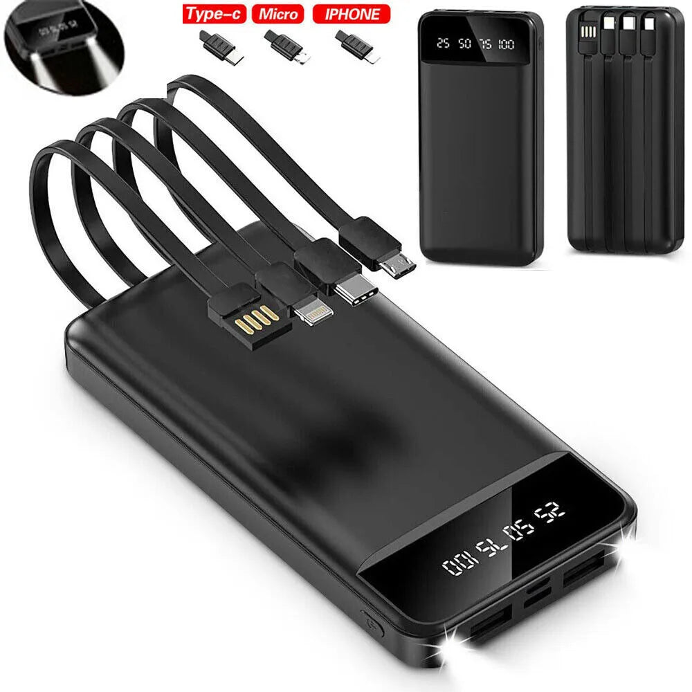 Batería Externa Power Bank Pack 30000mAh Cargador Rápido 4 USB para Teléfono Móvil Nueva Llegada Envío Rápido Reino Unido