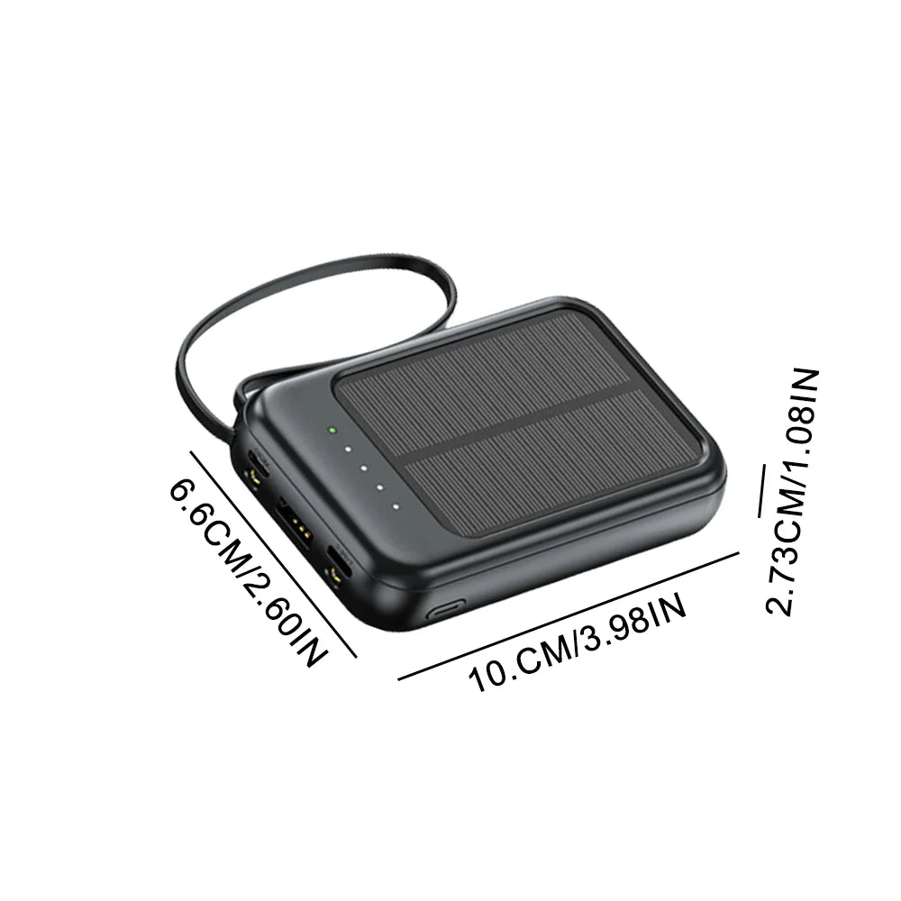 UK Stocked Solar Power Bank 20000mAh Portable Phone Charging Povew bank Outdoor External Battery Charger with LED Light for All Smartphones