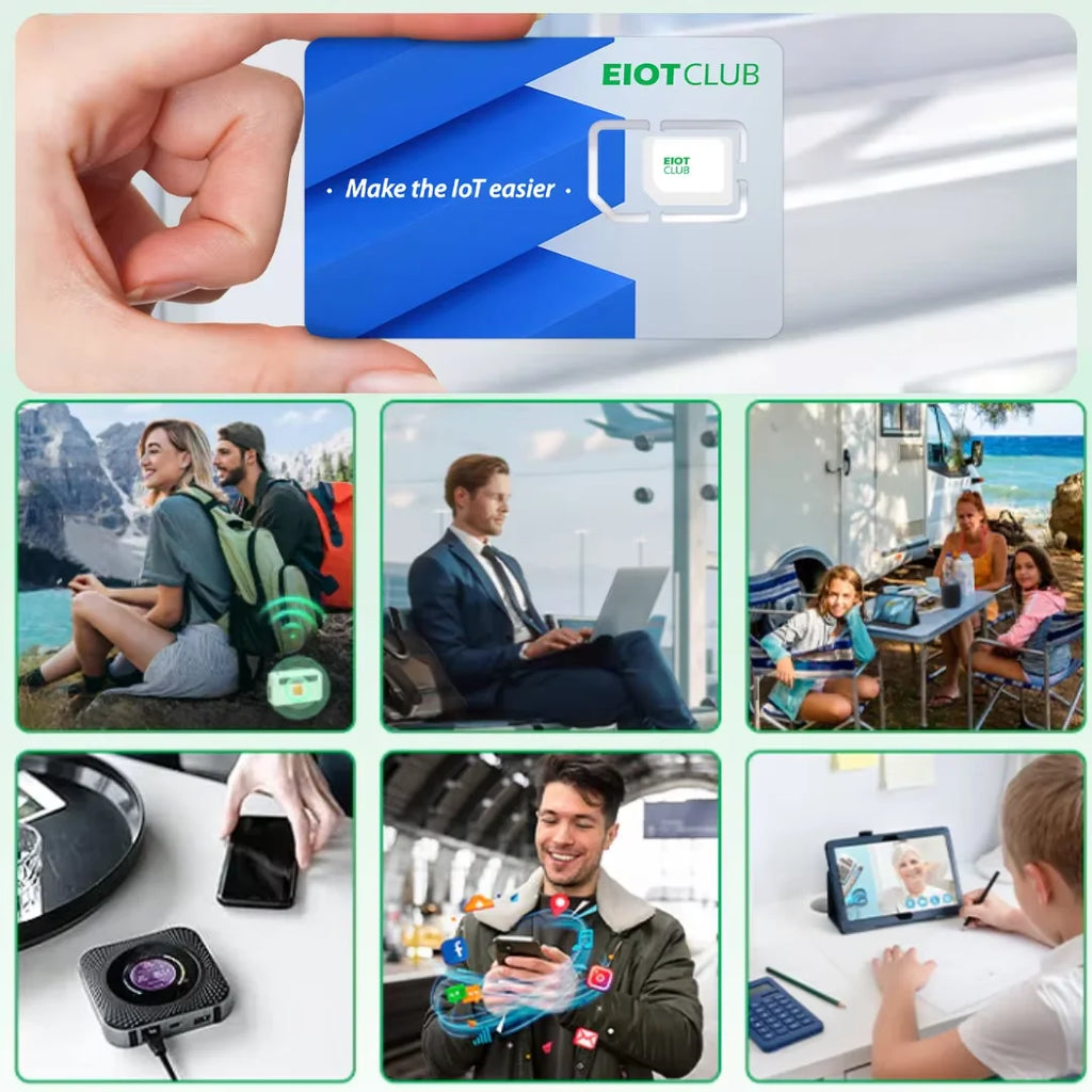 EIOTCLUB Europe SIM Card, 1GB, High-Speed Prepaid Data-Only SIM for 33 EU Countries, Rechargeable, for Phones, Routers, Tablets