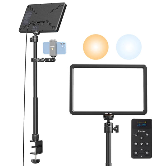 Ulanzi VIJIM K20 pro Desktop Led Panel Lights Photography Studio Lamp Fill light With Super Clamp Extend Stand for Live Stream