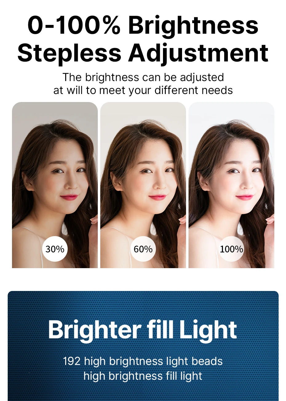 Ulanzi VIJIM K20 pro Desktop Led Panel Lights Photography Studio Lamp Fill light With Super Clamp Extend Stand for Live Stream