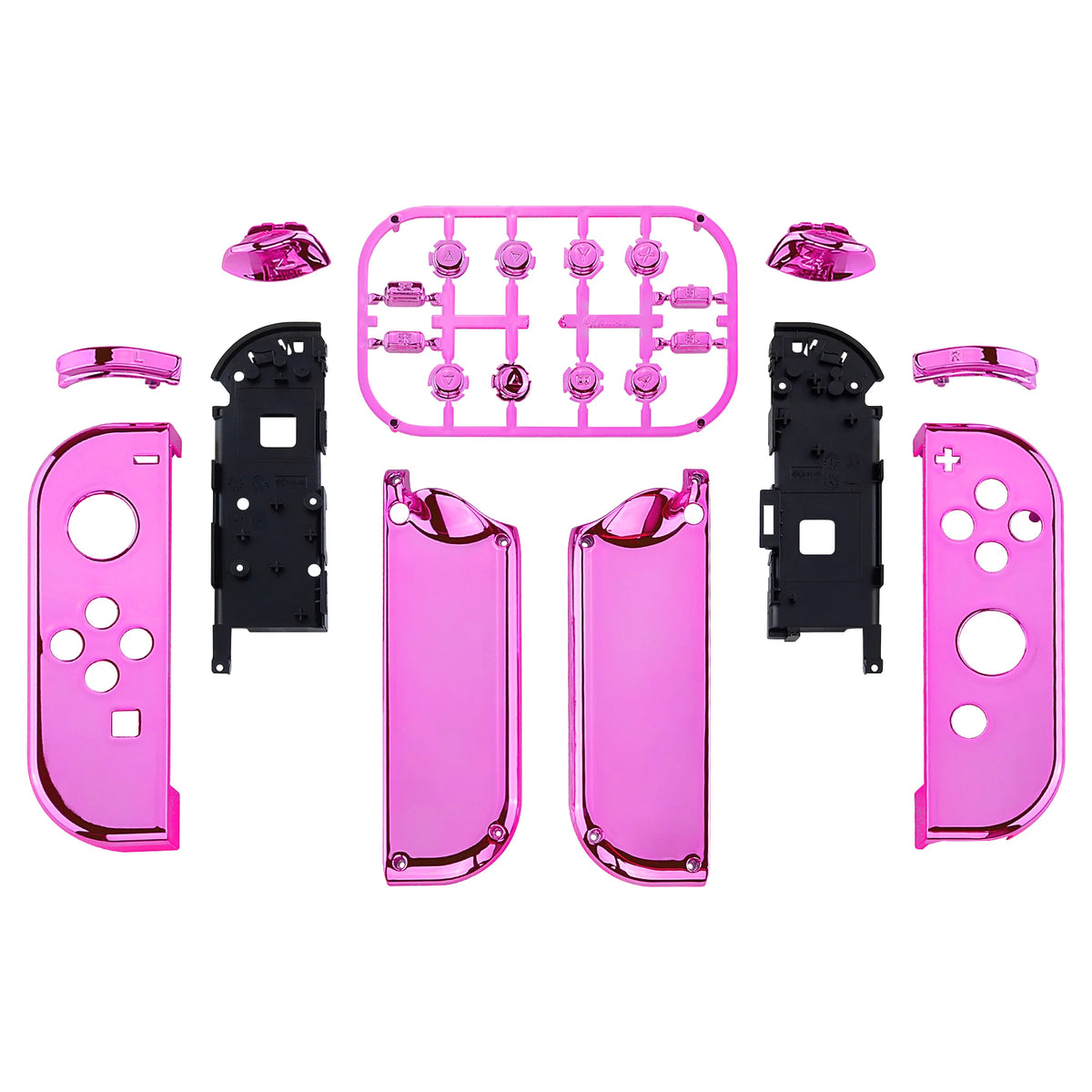 eXtremeRate DIY Replacement Shell Case for NS Switch & OLED JoyCon, Custom Controller Housing Cover With Full Set Buttons
