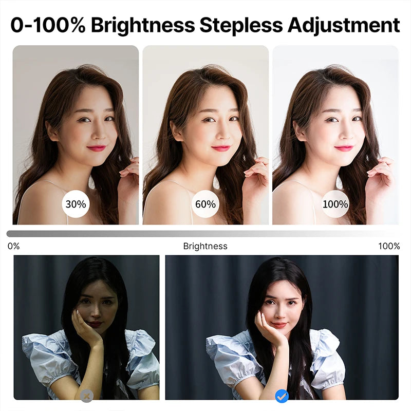 Ulanzi VIJIM K20 pro Desktop Led Panel Lights Photography Studio Lamp Fill light With Super Clamp Extend Stand for Live Stream