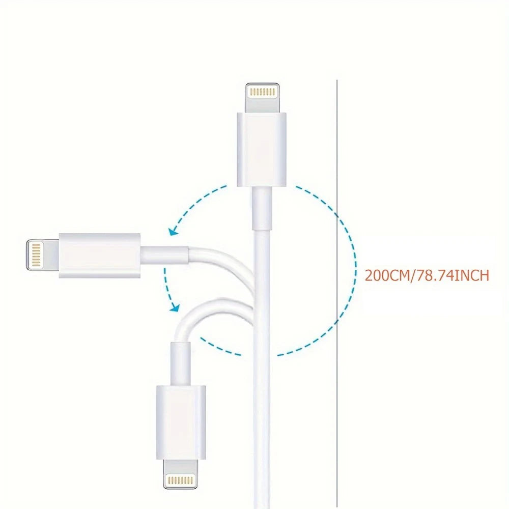 UK Plug Foldable 20W Mobile Phone Adapter With 2m Dual Type-C Mobile Phone Charging Cable