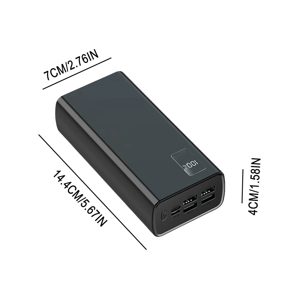 50000mAh Portable Power Bank Fast Charging Cell Phone Charger With 4 USB Output Ports External Battery For Mobile Phone Laptop