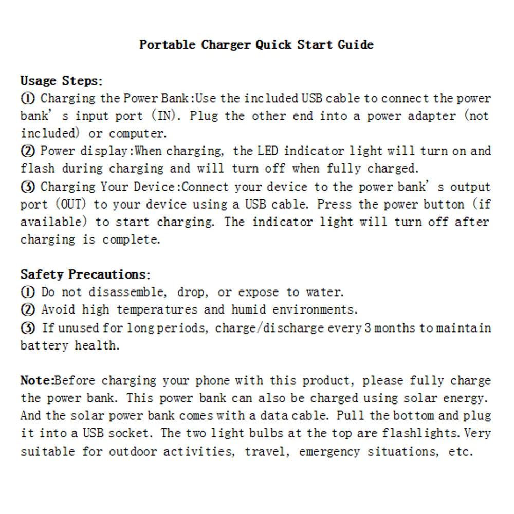 UK Stocked Solar Power Bank 20000mAh Portable Phone Charging Povew bank Outdoor External Battery Charger with LED Light for All Smartphones