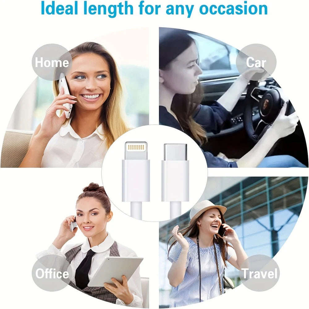 20W Charger With Phone Cable Mobile phone adapter For iPhone 13 12 11 14  iPad Pro USB C Type-C-Lightning