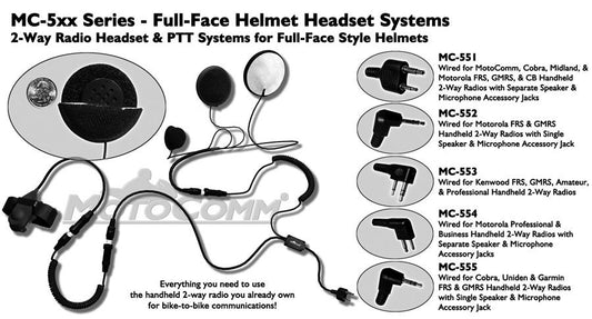 Magnum MC559 Integralhelm-Headset für Vertex Funkgeräte