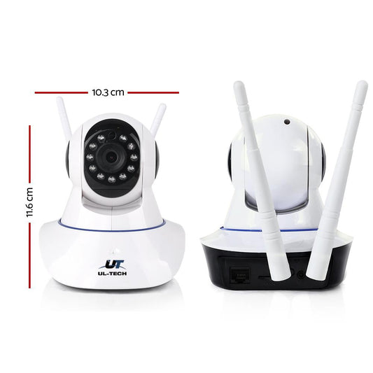 UL-tech 1080P Drahtlose IP-Kamera Überwachungskamera WLAN Cam Weiß