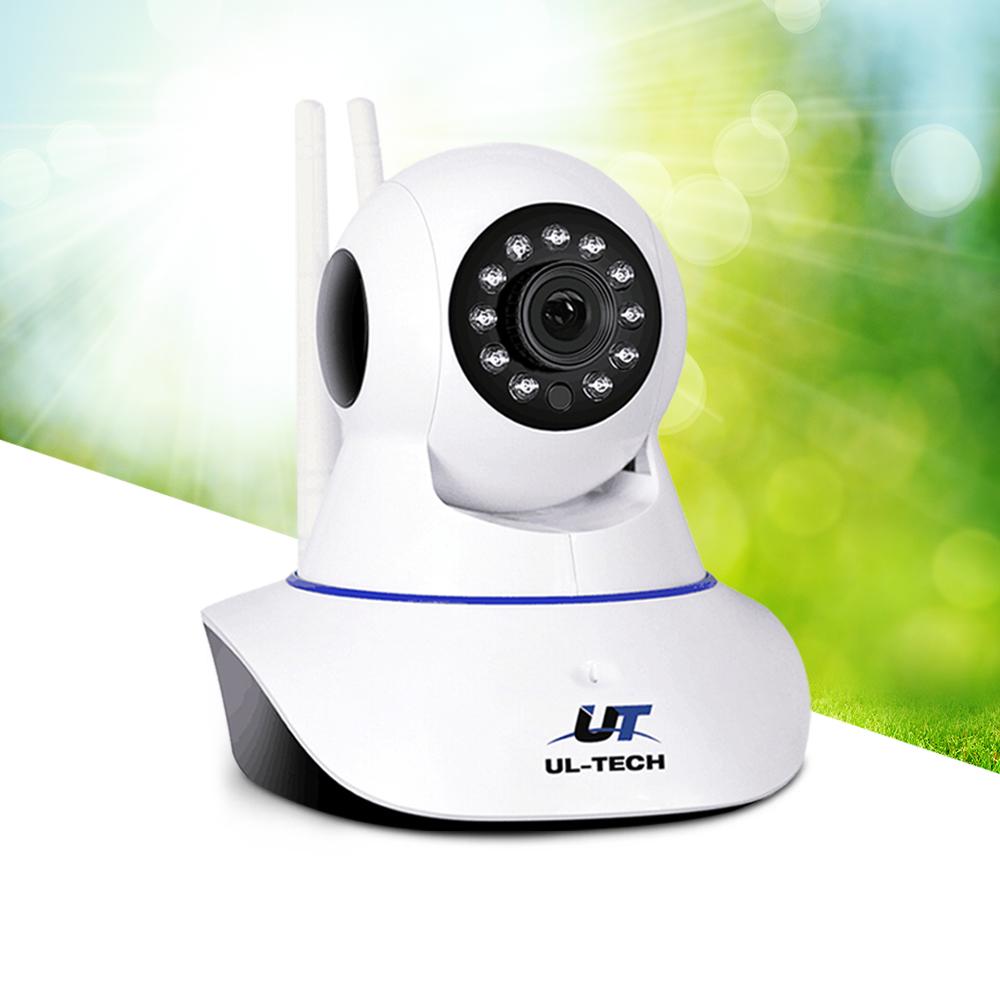 UL-tech 1080P Drahtlose IP-Kamera Überwachungskamera WLAN Cam Weiß
