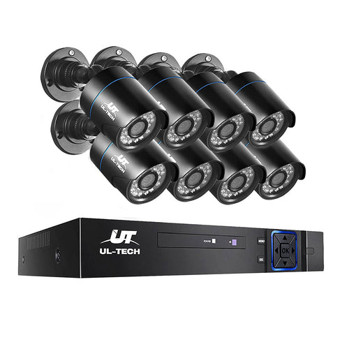 UL-TECH 1080P Security Camera System 8CH DVR with 8 CCTV Bullet