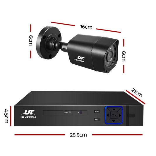 UL-TECH 1080P Überwachungskamerasystem 8CH DVR mit 8 CCTV Kameras