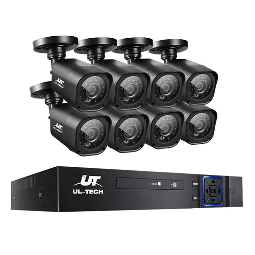 UL-TECH 1080P Security Camera System 8CH DVR with 8 CCTV Square