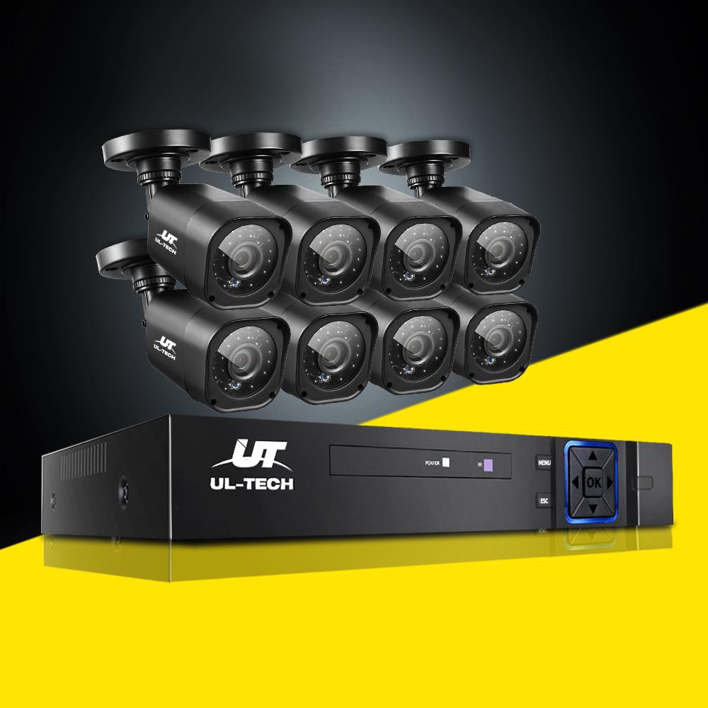 UL-TECH 1080P Security Camera System 8CH DVR with 8 CCTV Square