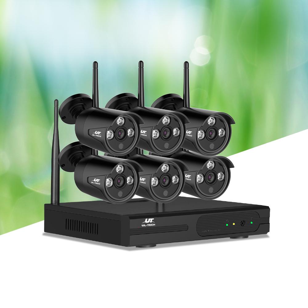 UL-tech Drahtloses CCTV-Sicherheitssystem 8-Kanal NVR 3MP 6 Bullet-Kameras