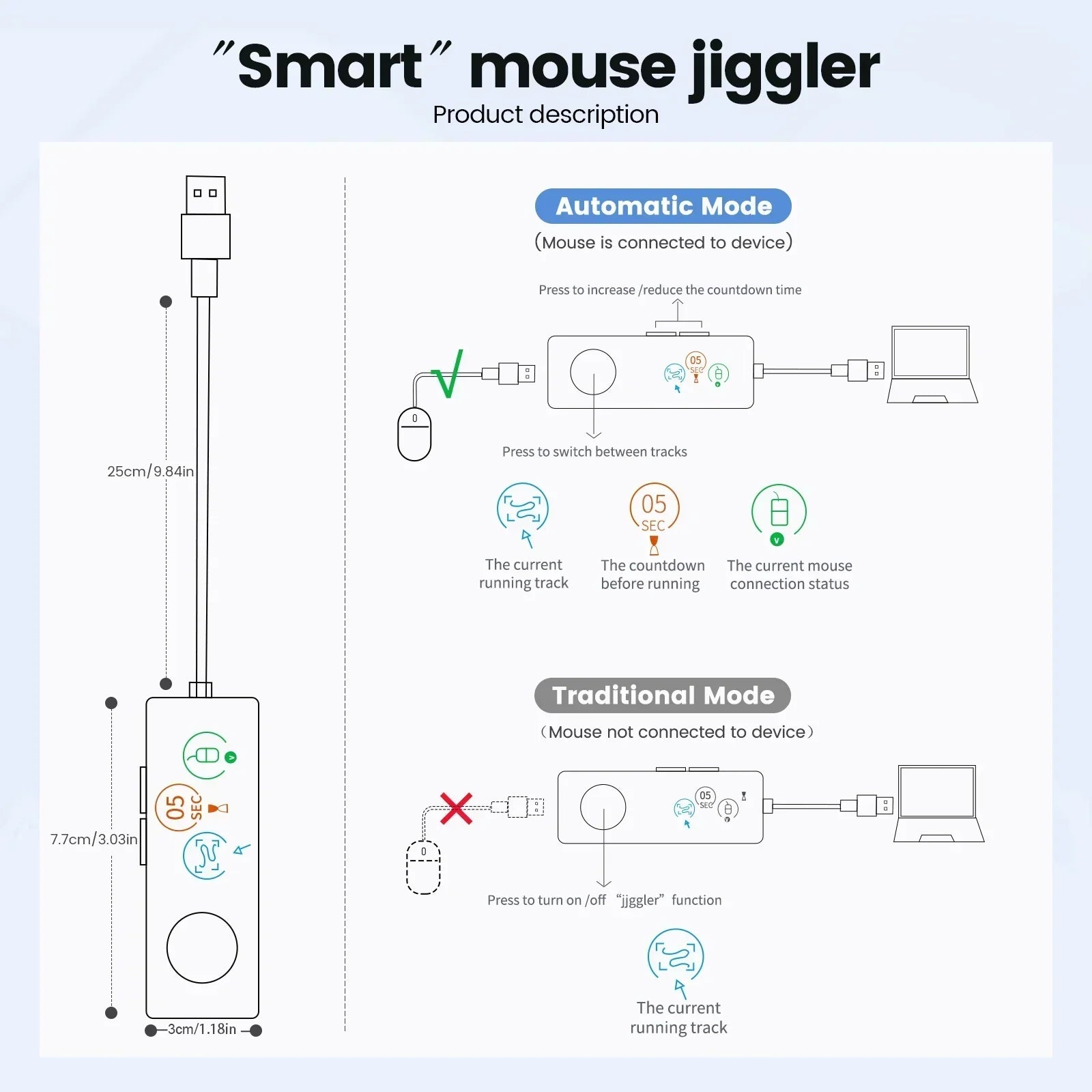 Fully Automatic Usb Mouse Jiggler With Hd Screen-4