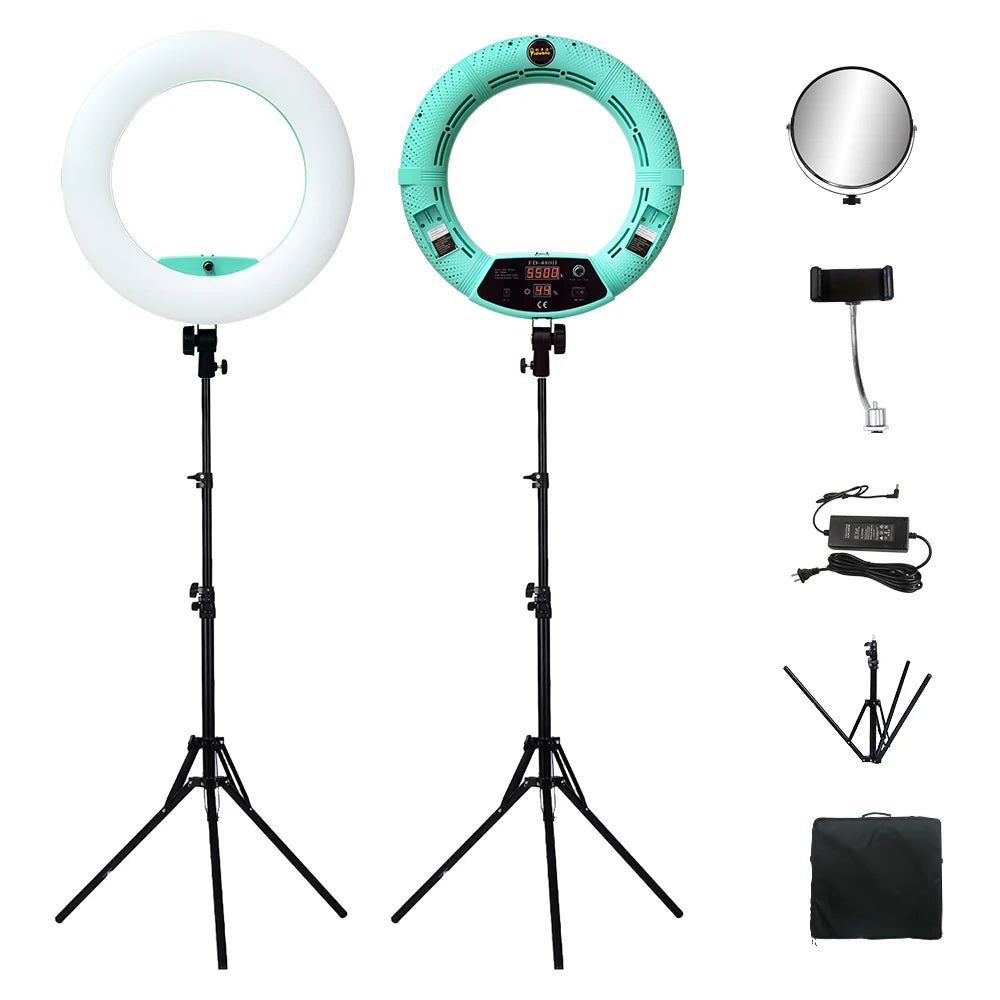 Yidoblo FD-480 18' Dimmable LED Ring Lamp Kit 96W LED Makeup Tattoos Light Lamp Ring Light + Stand (2M) + Handbag