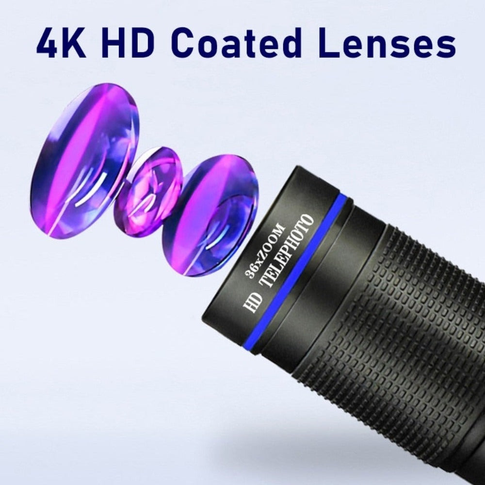 Kit de lentes para teléfono móvil Dragon 36X con trípode