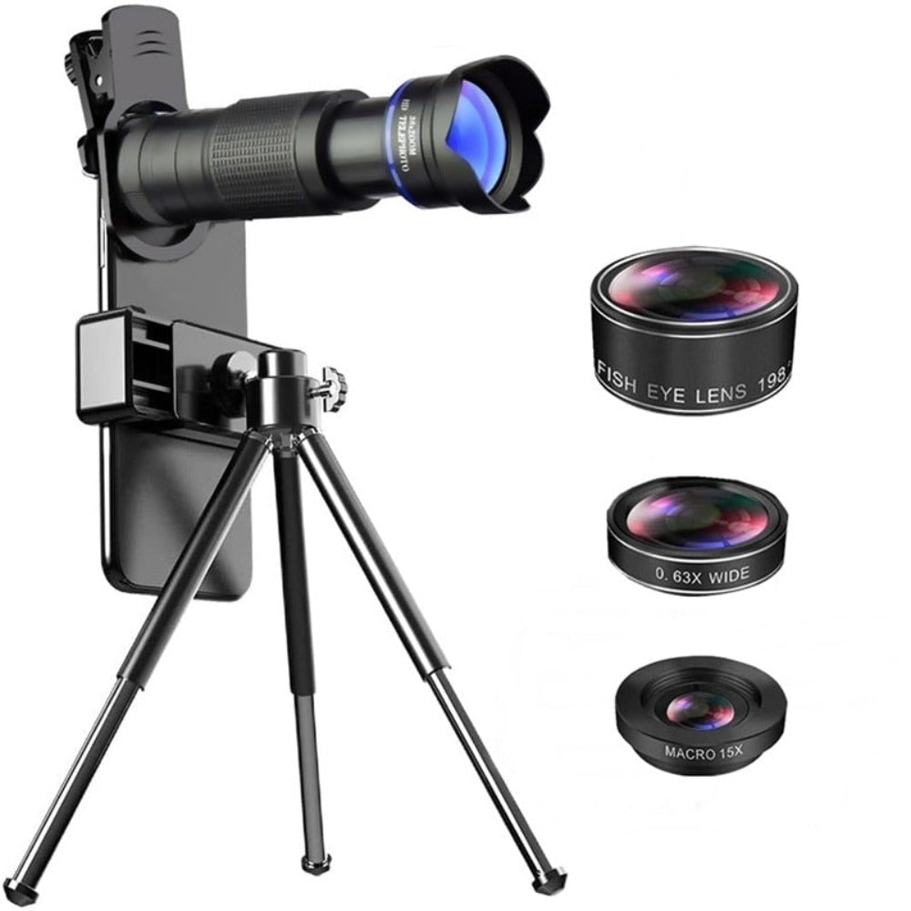 Kit de lentes para teléfono móvil Dragon 36X con trípode