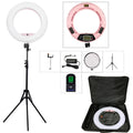 96W Yidoblo FE-480II Dimmable Bi-color Ring Light 480 LED Video Continue Lamp LCD Video Lamp Lighting + 2m Standing + Handbag