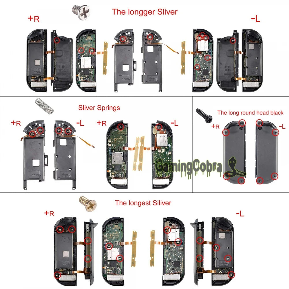 eXtremeRate DIY Replacement Shell Case for NS Switch & OLED JoyCon, Custom Controller Housing Cover With Full Set Buttons