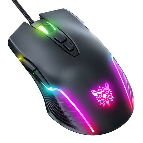 USB Wired Mouse 6-Gear Adjustable RGB Gaming Mouse