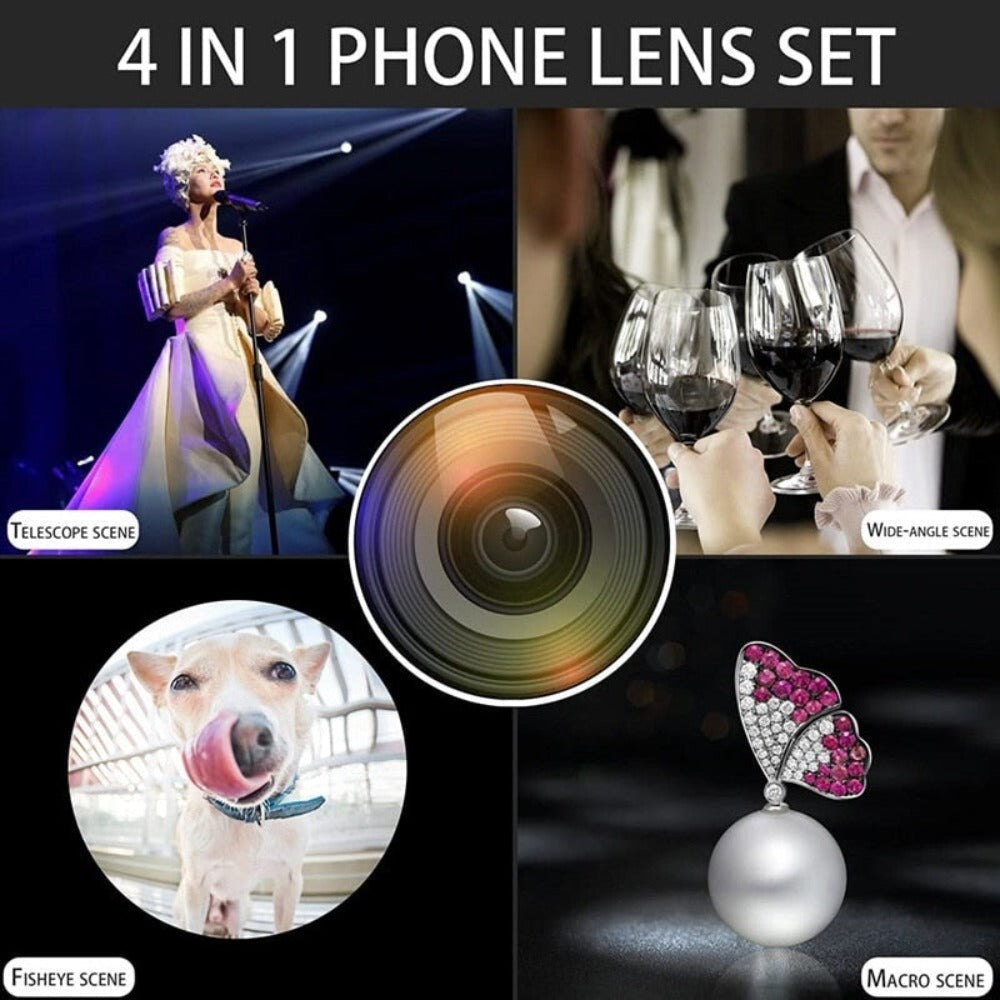 Kit de lentes para teléfono móvil Dragon 36X con trípode