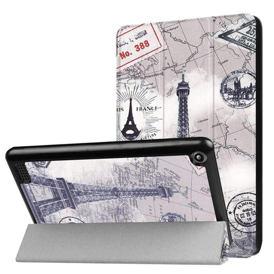 Funda de piel tipo libro AMZER + función de reposo/activación para Amazon