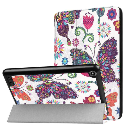 Funda de cuero con tapa AMZER + Suspensión/activación para Amazon