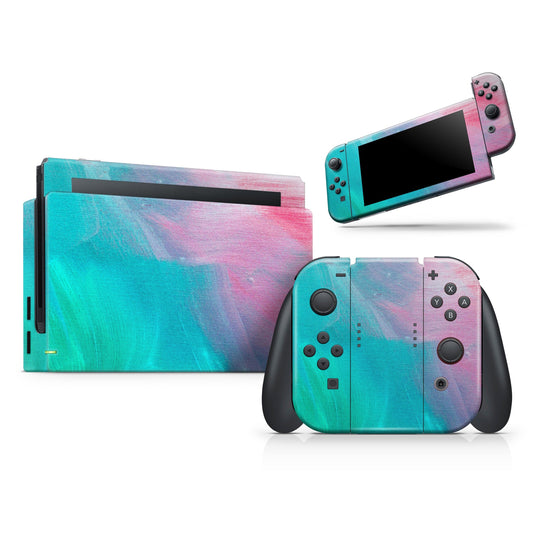 Pastellmarmor-Oberfläche – Vinylfolie für Nintendo Switch 2, OLED,