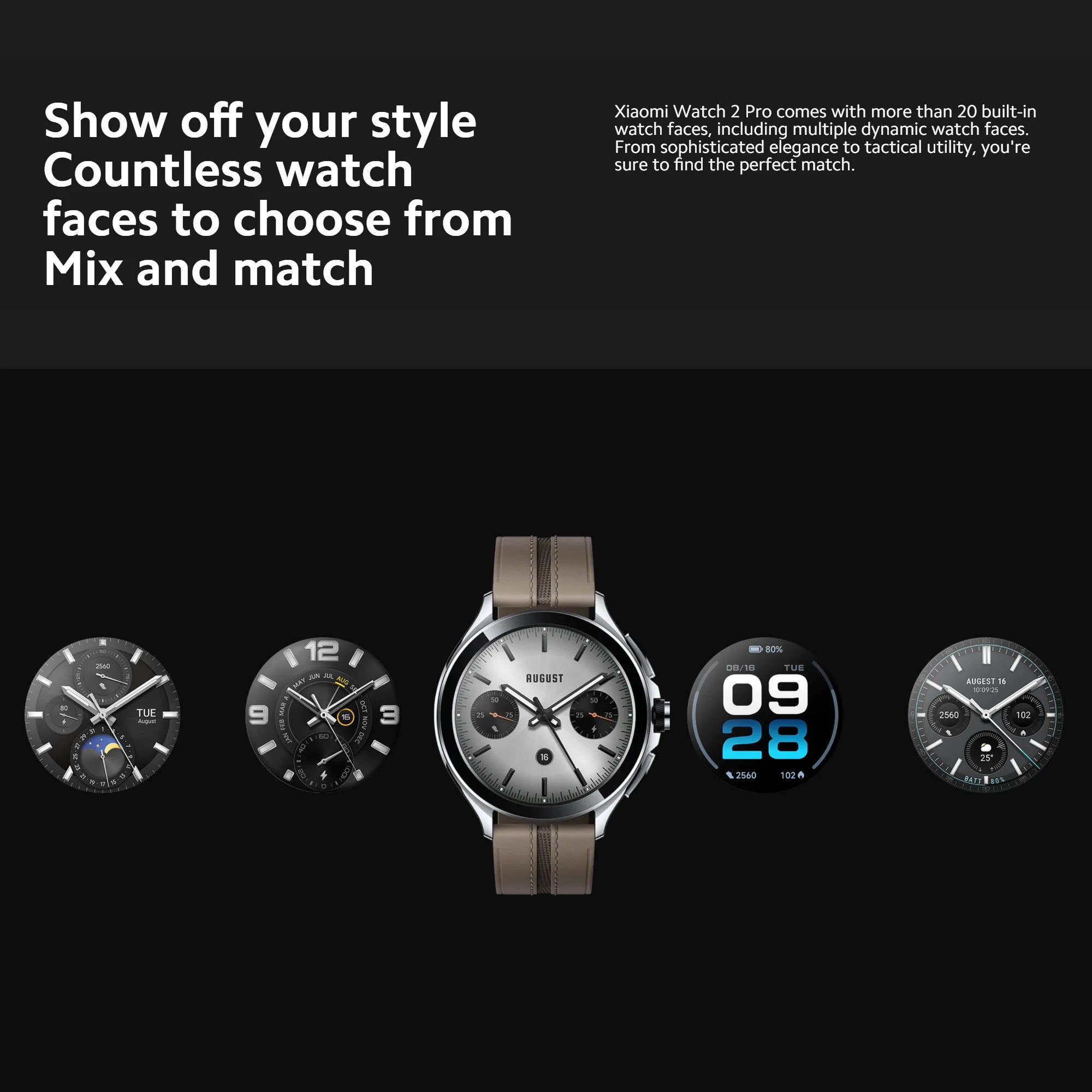 Xiaomi Watch 2 Pro, 2GB 32GB 1.43" AMOLED Display 326 PPI 150+ Sports Modes Qualcomm Snapdragon W5+ Gen 1 Magnetic Charge 54.5g