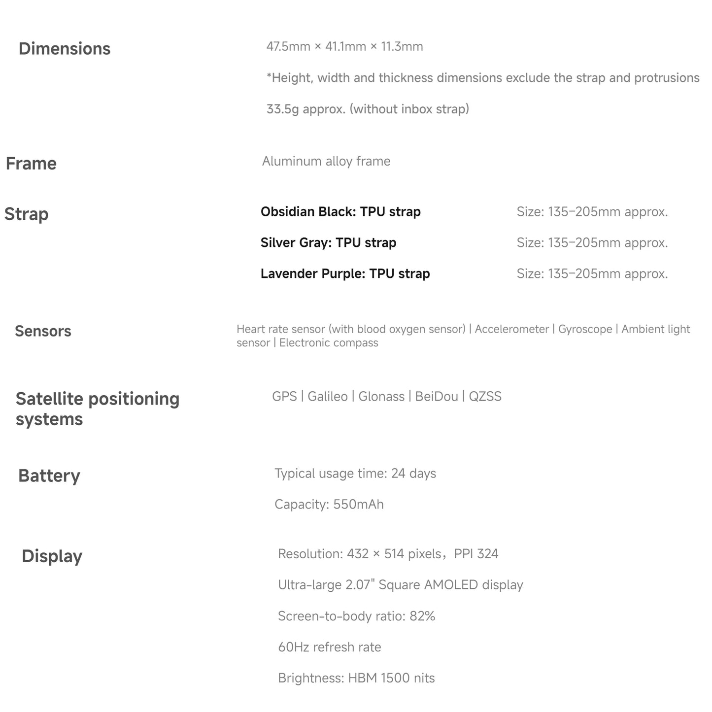 Xiaomi Redmi Watch 5 AMOLED de 2.07" 24 días de batería Llamadas Bluetooth Más de 150 modos deportivos Monitoreo de frecuencia cardíaca y sueño 5ATM GPS