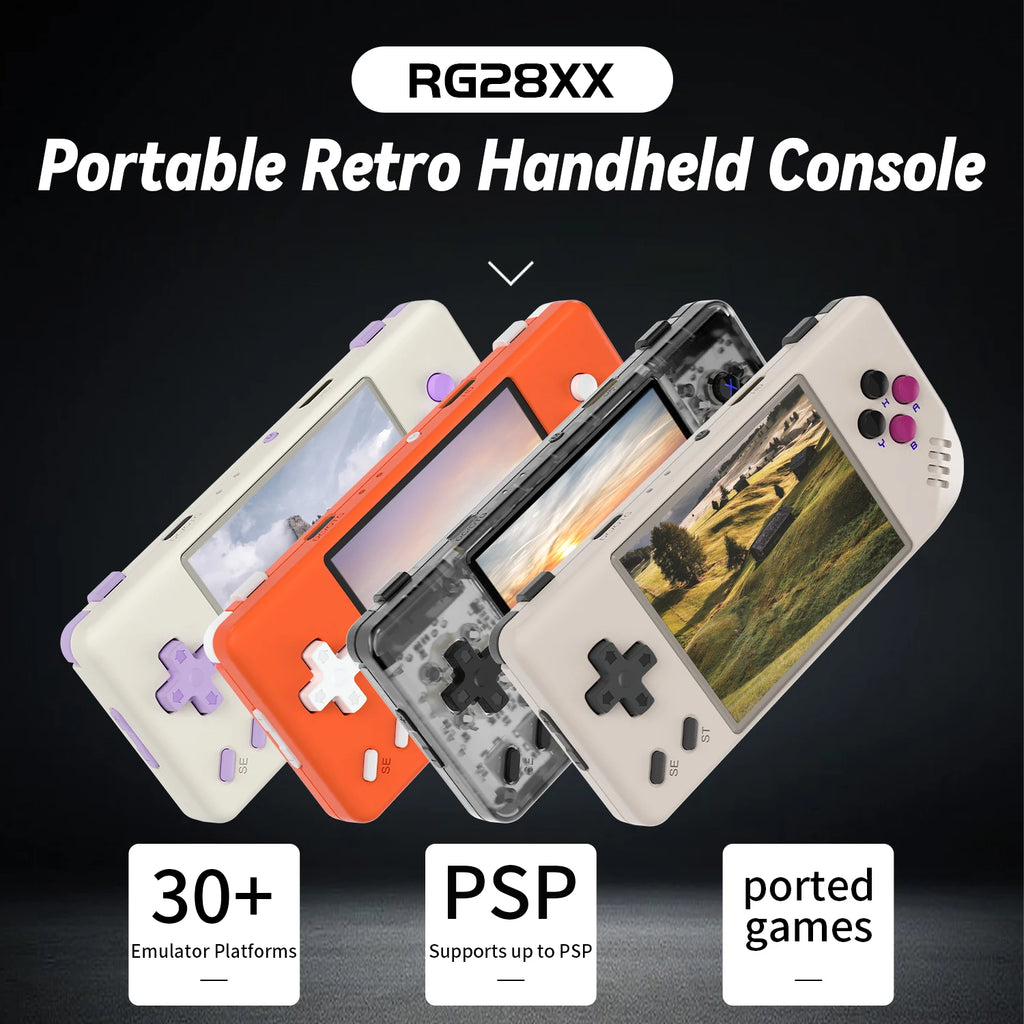 ANBERNIC RG28XX Handheld Game Console 2.83" Screen IPS Screen 64G Linux 5000+ Games Pre-installed H700 Quad-core ARM Cortex-A53