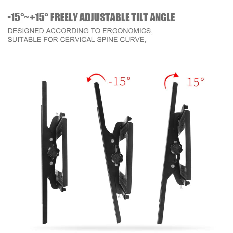 LED LCD TV Wall Mount Bracket Tilt Adjustable Strengthen TV Support 32-65inch Full Motion Wall Mount TVs Swivel Tilt Horizontal