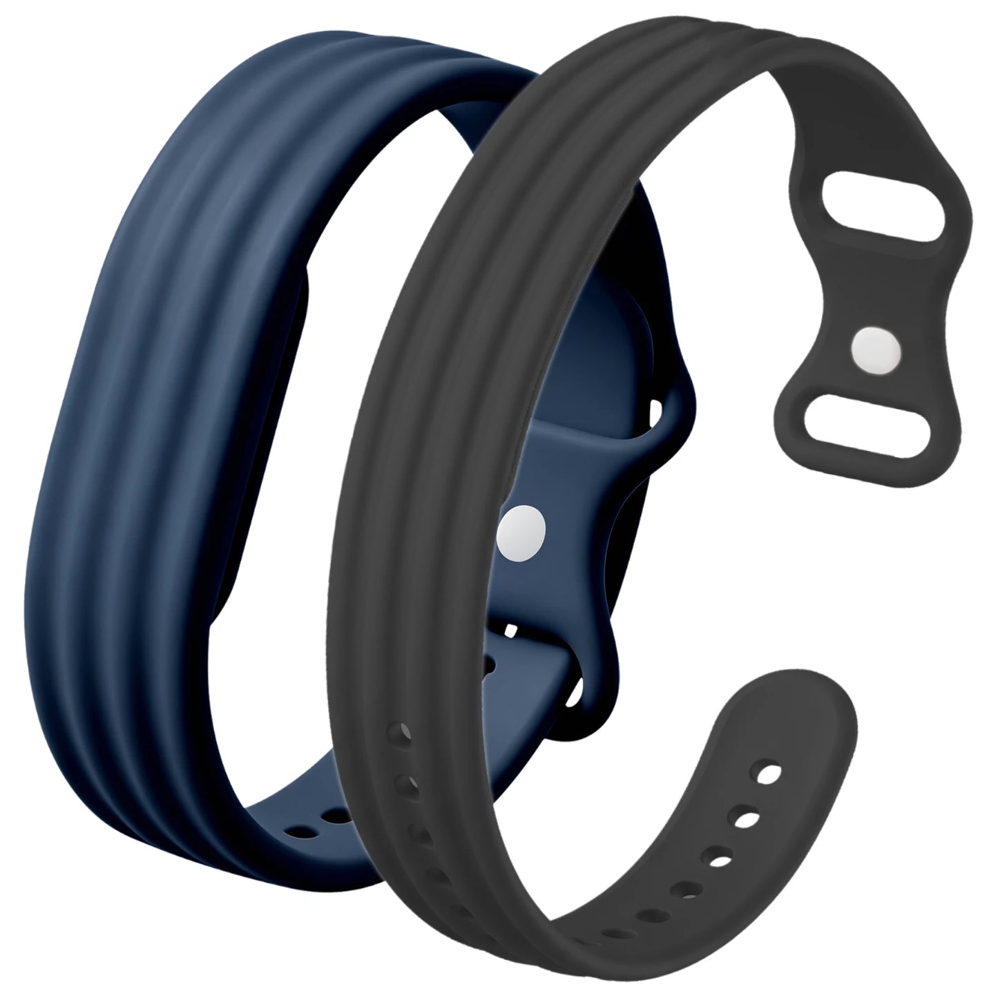 2Packs Replacement Strap,ElasticSilicone Loop Watch Band,Men Women Sport Daily Wear