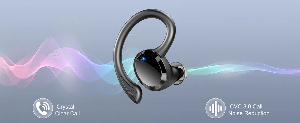 Wireless Earbuds, Bluetooth 5.3 Earbuds Stereo Bass, In-Ear Noise Cancelling Mic, Earphones IP7 Waterproof Sports, 40H Playback.