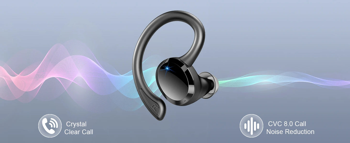 Wireless Earbuds, Bluetooth 5.3 Earbuds Stereo Bass, In-Ear Noise Cancelling Mic, Earphones IP7 Waterproof Sports, 40H Playback.