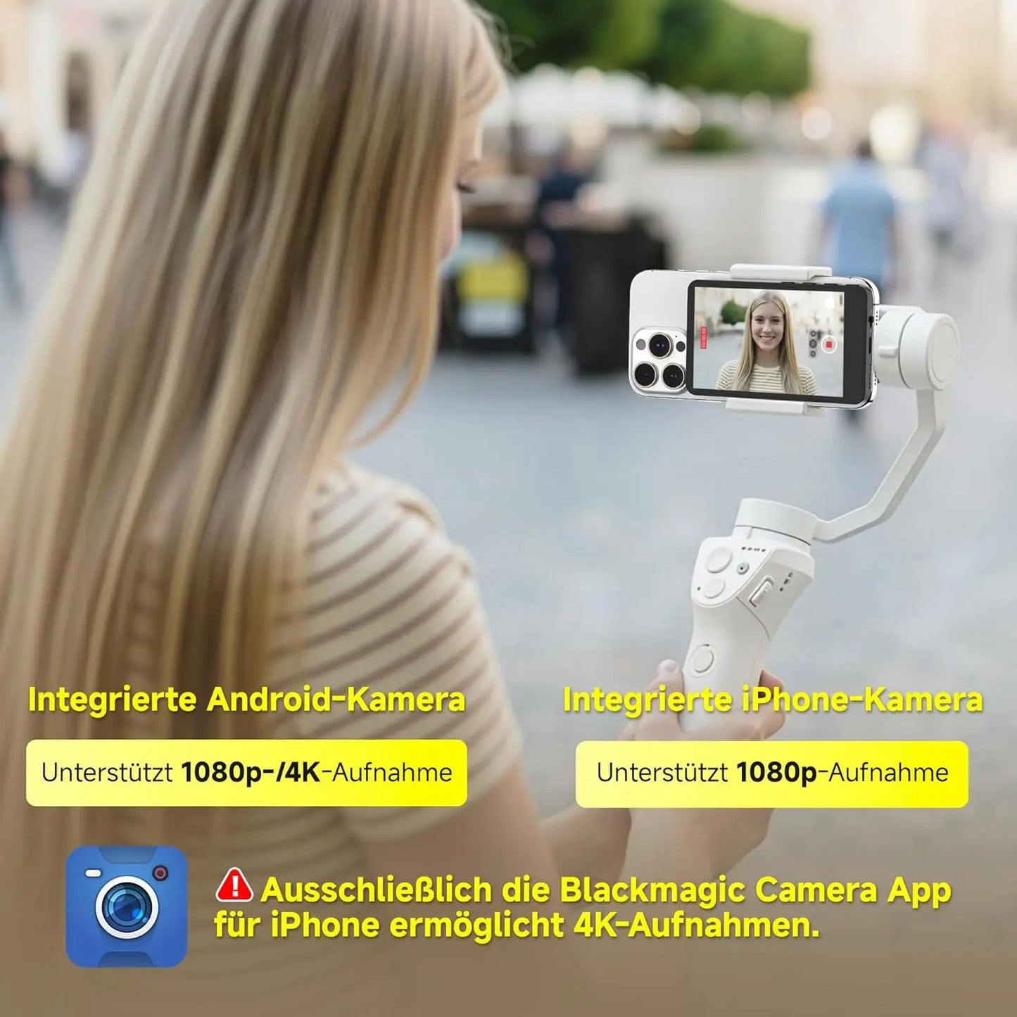 SYNCO XView Mobile Phone Selfie Monitor Magnetic Smartphone Vlog Screen for iPhone & Android Rear Camera Wireless 50m 3H Battery