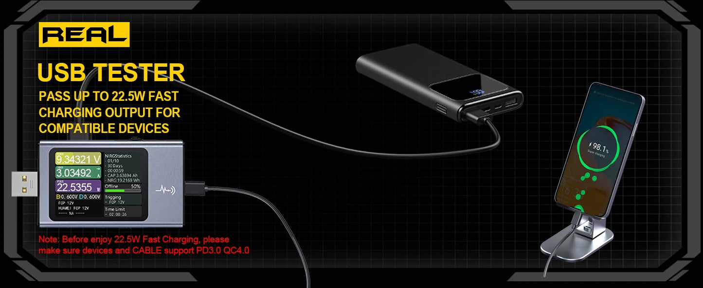 DY201 22.5W Fast Charge Power Bank 10000mAh | USB-C 3 Ports + 8-Layer Protection | LED Display Universal Compatibility.