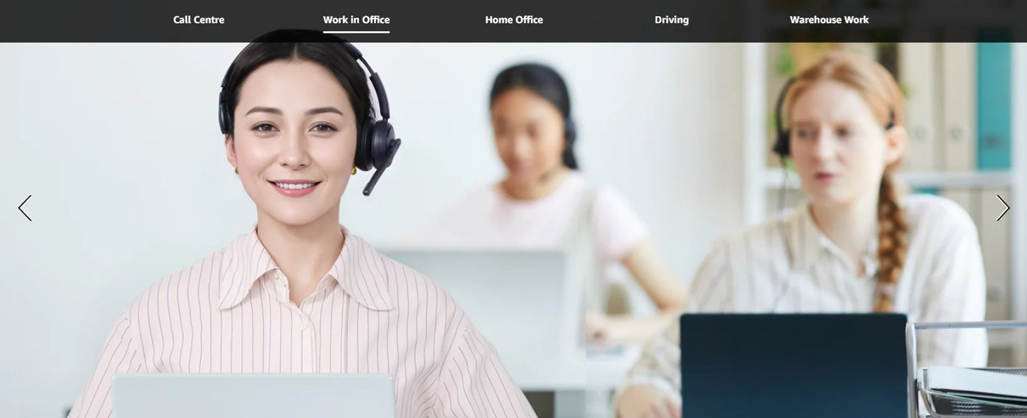 Nuroum HP31SN Wireless Headset with Noise Cancelling Microphone Bluetooth 5.3 for Work Office Call Center, Mute Button Multi-Point Over Ear Headphones for PC Laptop Computer Teams Zoom, Darkgrey Earphones