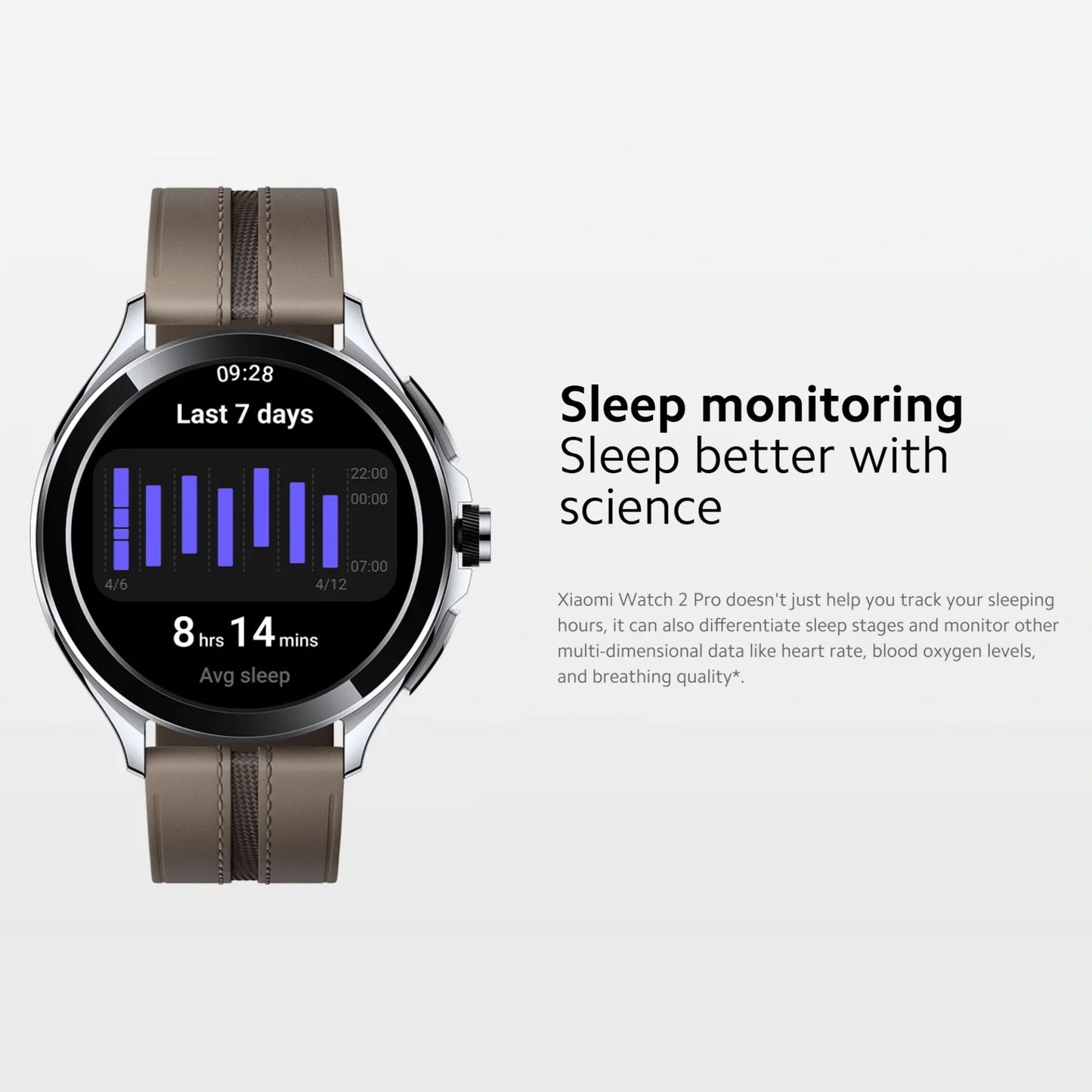 Xiaomi Watch 2 Pro, 2GB 32GB Pantalla AMOLED de 1.43" 326 PPI 150+ Modos Deportivos Qualcomm Snapdragon W5+ Gen 1 Carga Magnética 54.5g