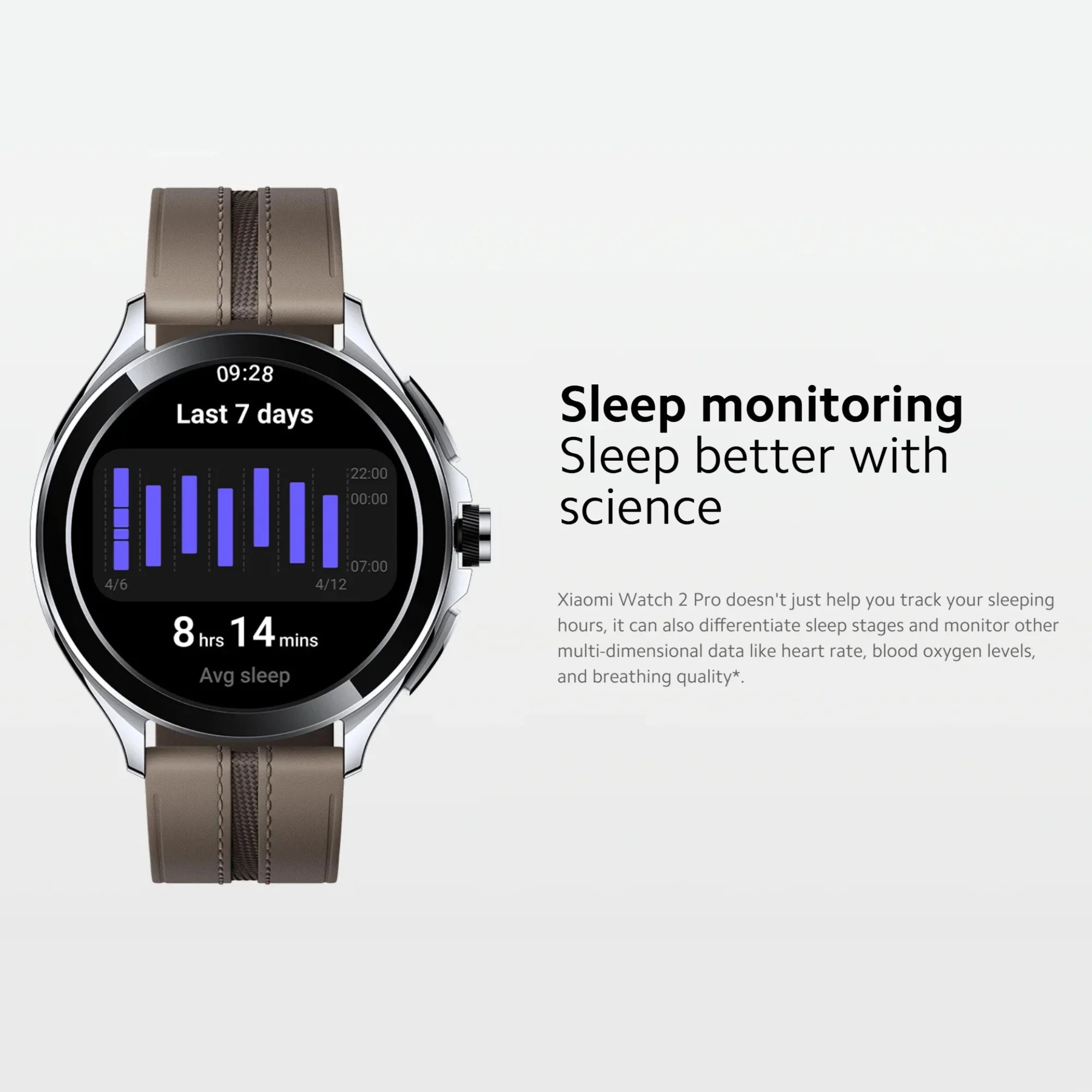Xiaomi Watch 2 Pro, 2GB 32GB 1.43" AMOLED Display 326 PPI 150+ Sports Modes Qualcomm Snapdragon W5+ Gen 1 Magnetic Charge 54.5g