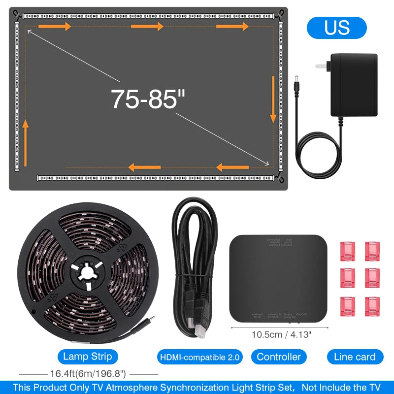 Sync Box Light Strip For 4K HDMI-Compatible 2.0 Device Sync Box Light Kit