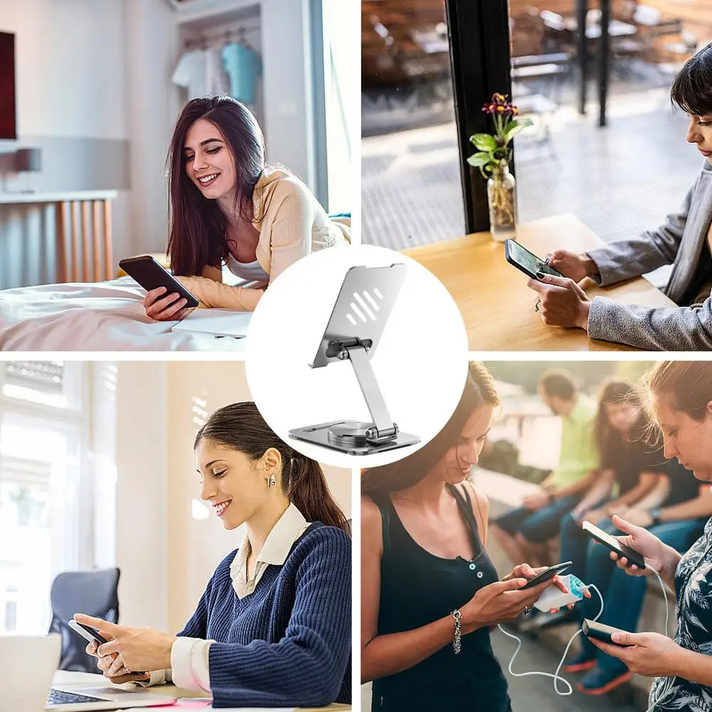 Foldable Phone Stand Desktop Stand Holder for Phone Portable Desktop Cellphone Dock Support for Bedroom Living Room Table