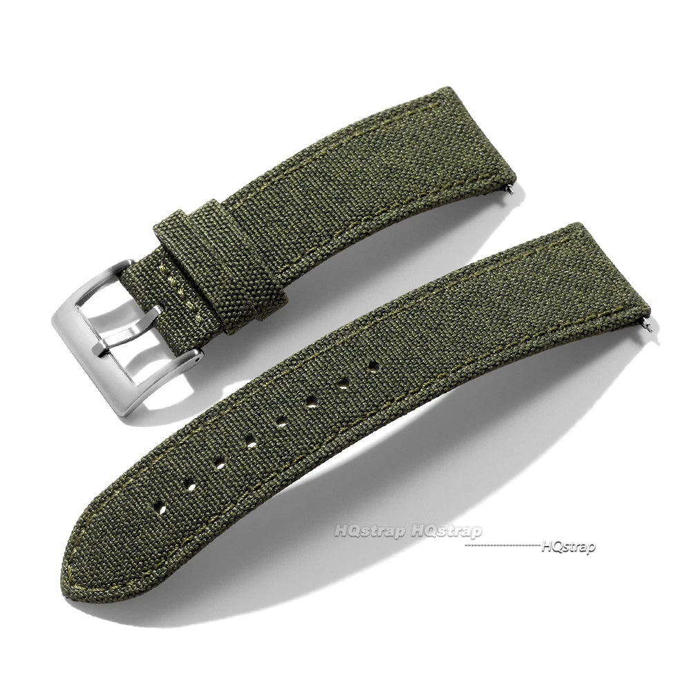 Sailcloth Watch Strap 20mm 22mm for Seiko Band Waterproof Fabric Watchband Quick Release Wristband High Quality Women Men Belt