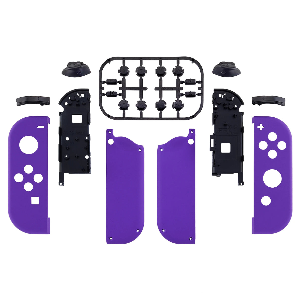eXtremeRate DIY Replacement Shell Case for NS Switch & OLED JoyCon, Custom Controller Housing Cover With Full Set Buttons