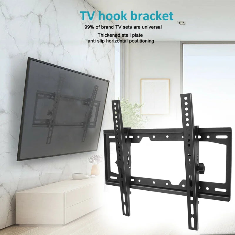 LED LCD TV Wall Mount Bracket Tilt Adjustable Strengthen TV Support 32-65inch Full Motion Wall Mount TVs Swivel Tilt Horizontal