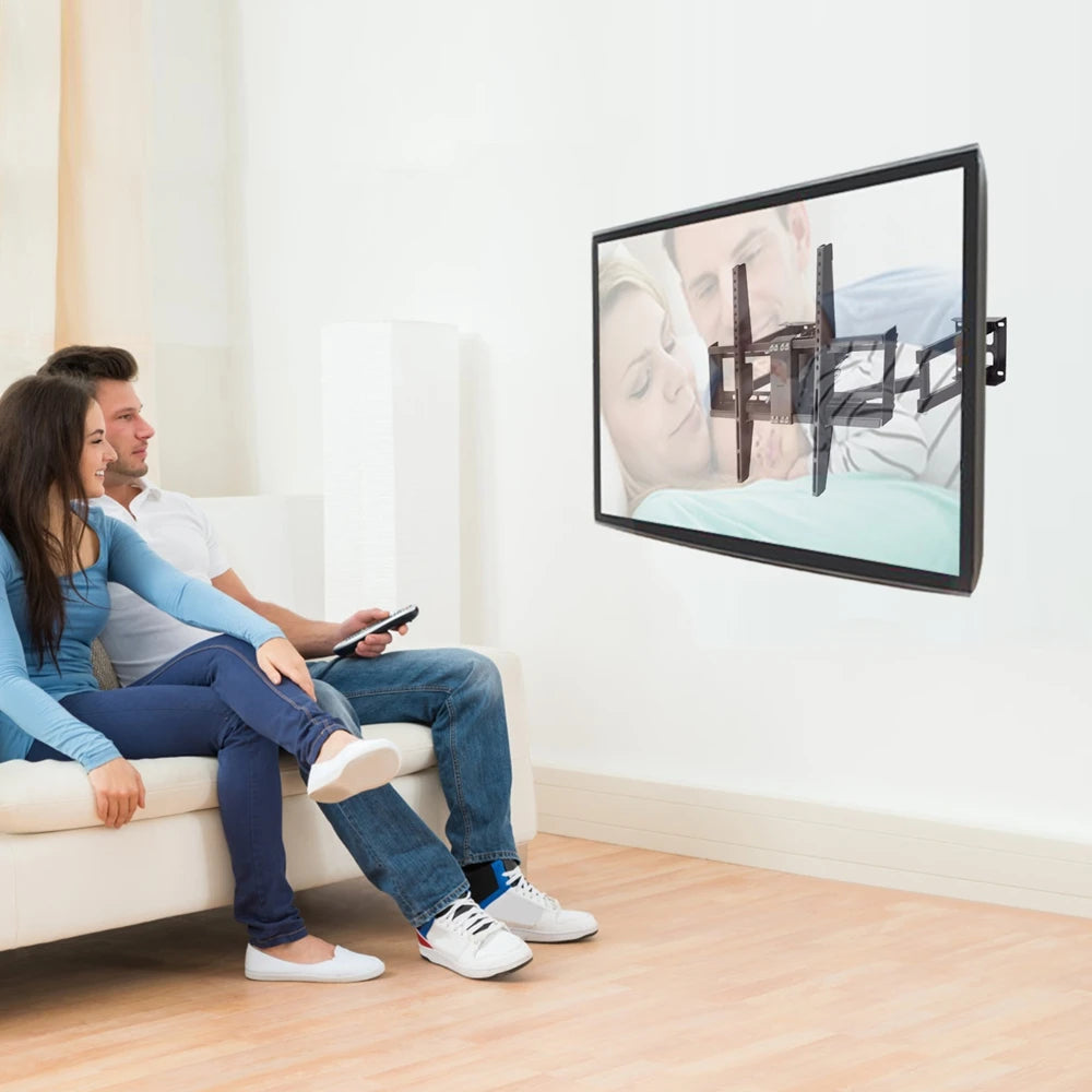 Corner TV Bracket Tilt and Swivel TV Wall Bracket Articulating Arm Full Motion TV Mount for 32-65 inch LCD Wall-mounted TV Stand