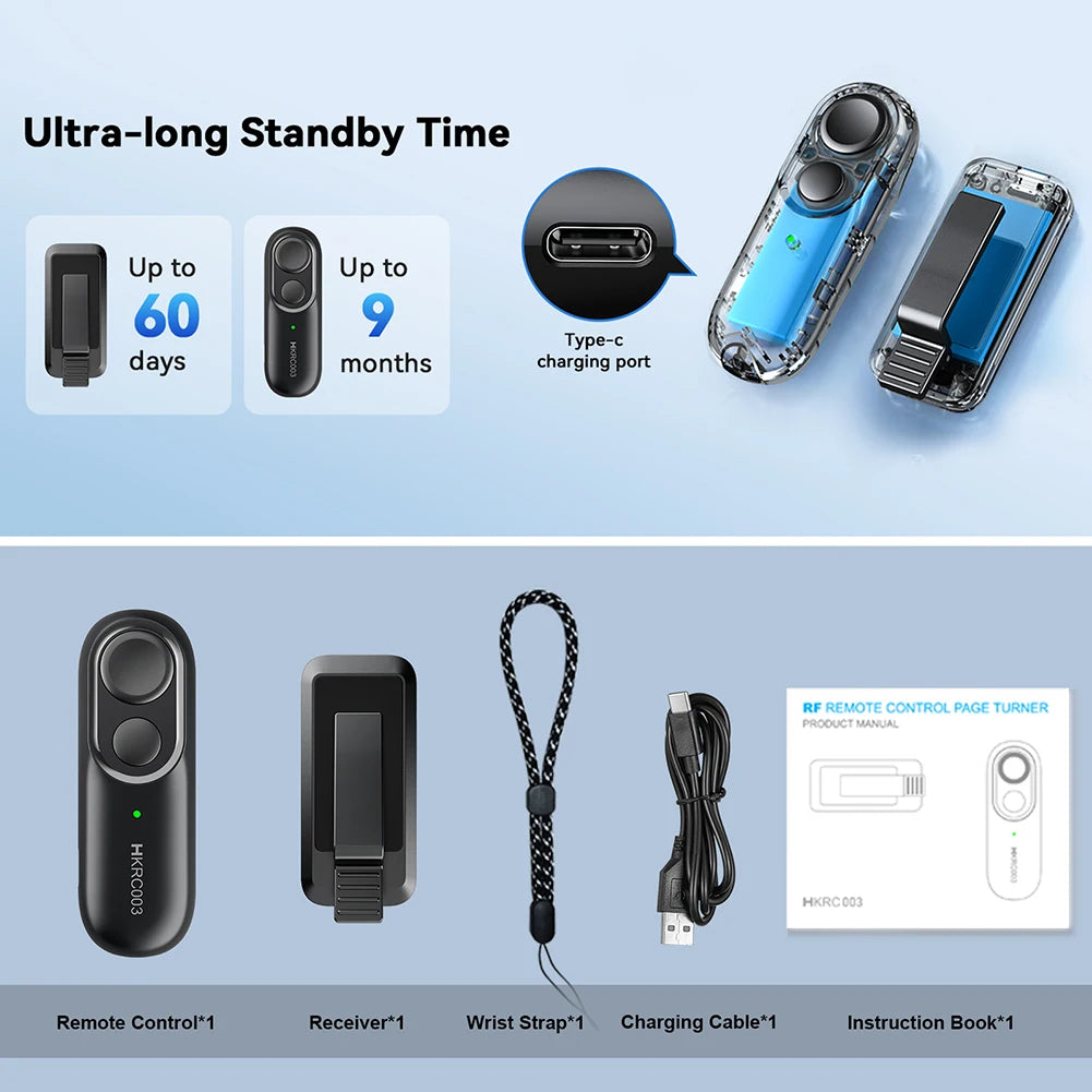Remote Control Page Turner Camera Camcorder for Kindle Paperwhite Oasis Kobo EReaders Phone Camera Remote Clicker for TikTok