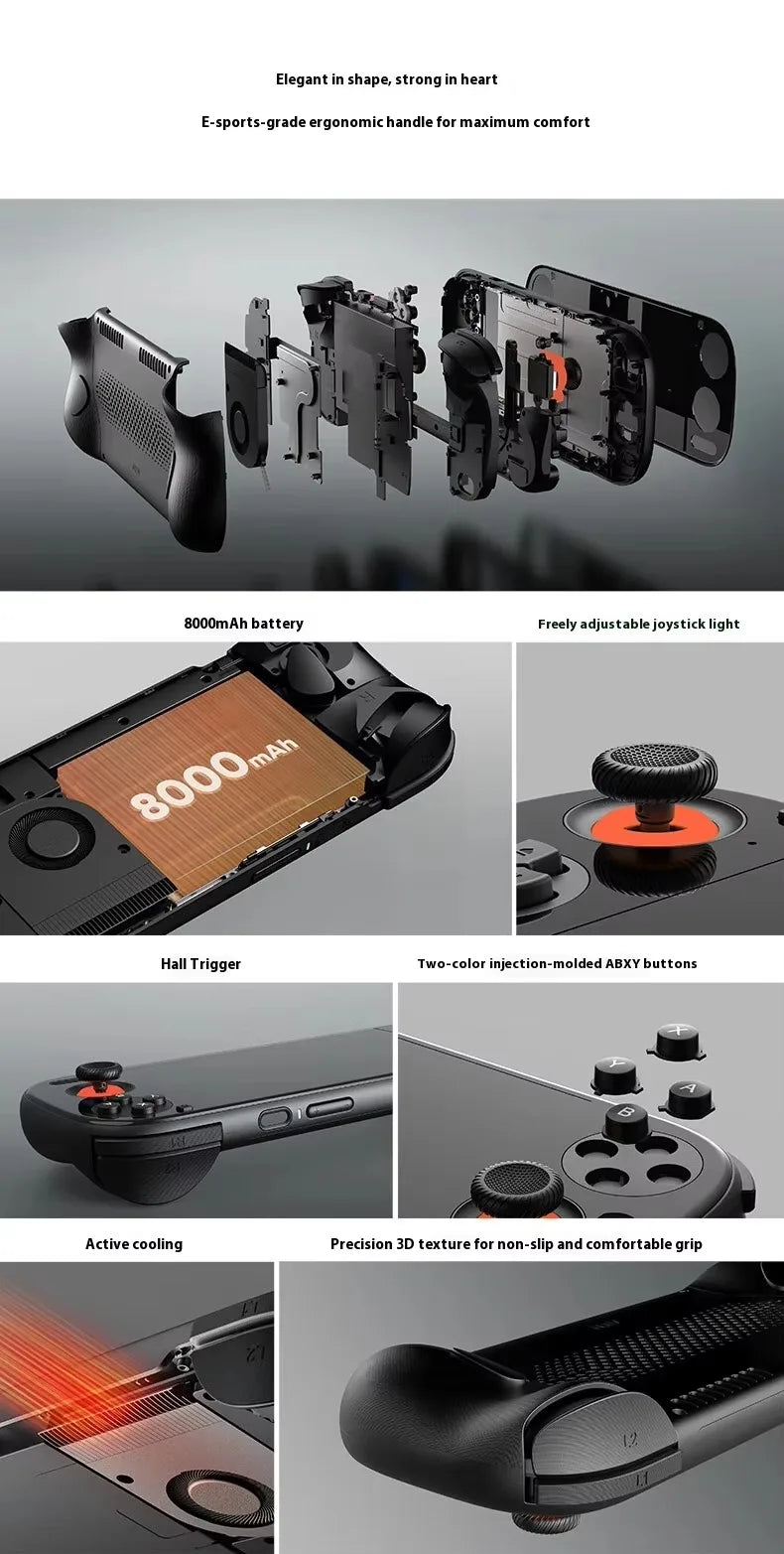 AYN Odin 3 Game Console 6'' 1080P 120Hz AMOLED Screen Handheld With 8000mAh Hall-Effect Joystick Handheld Game Console PSP PS2